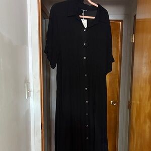 Black Button-Up Dress